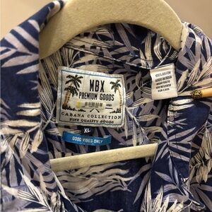 MBX Blue and White Tropical Shirt